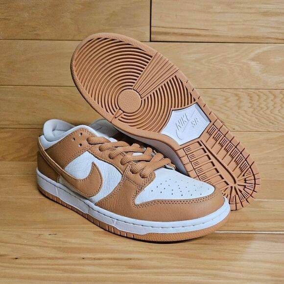 Nike SB Dunk Low Pro ISO Size 10 Light Cognac White Shoe Sneaker DM8998-200 - Picture 3 of 11